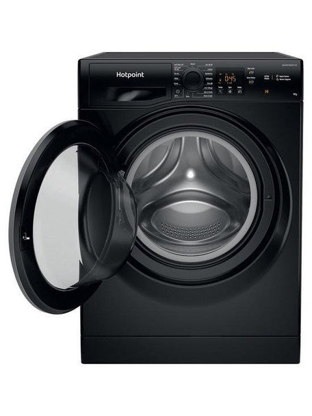 Hotpoint 9kg Load, 1400rpm Spin Washing Machine - Black | NSWM945CBSUKN