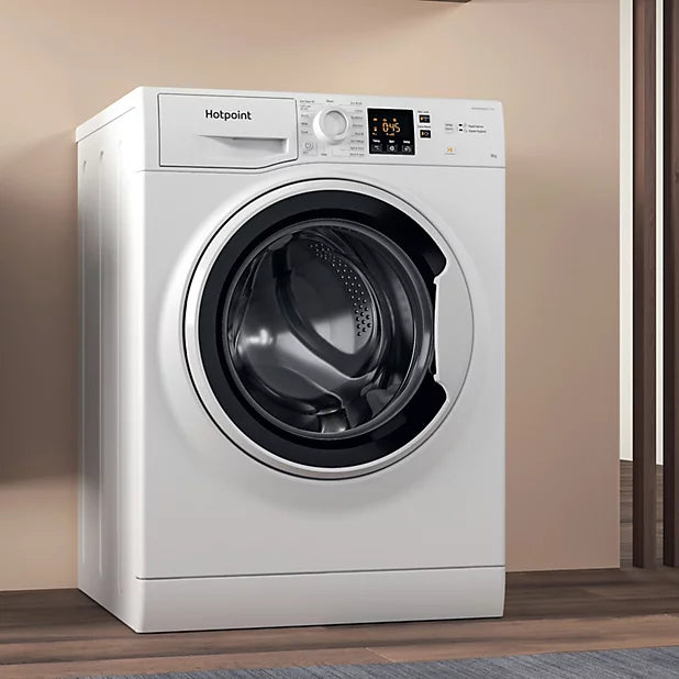 Hotpoint 9KG 1400 Spin Steam Hygiene Washing Machine | HNR9W64WS