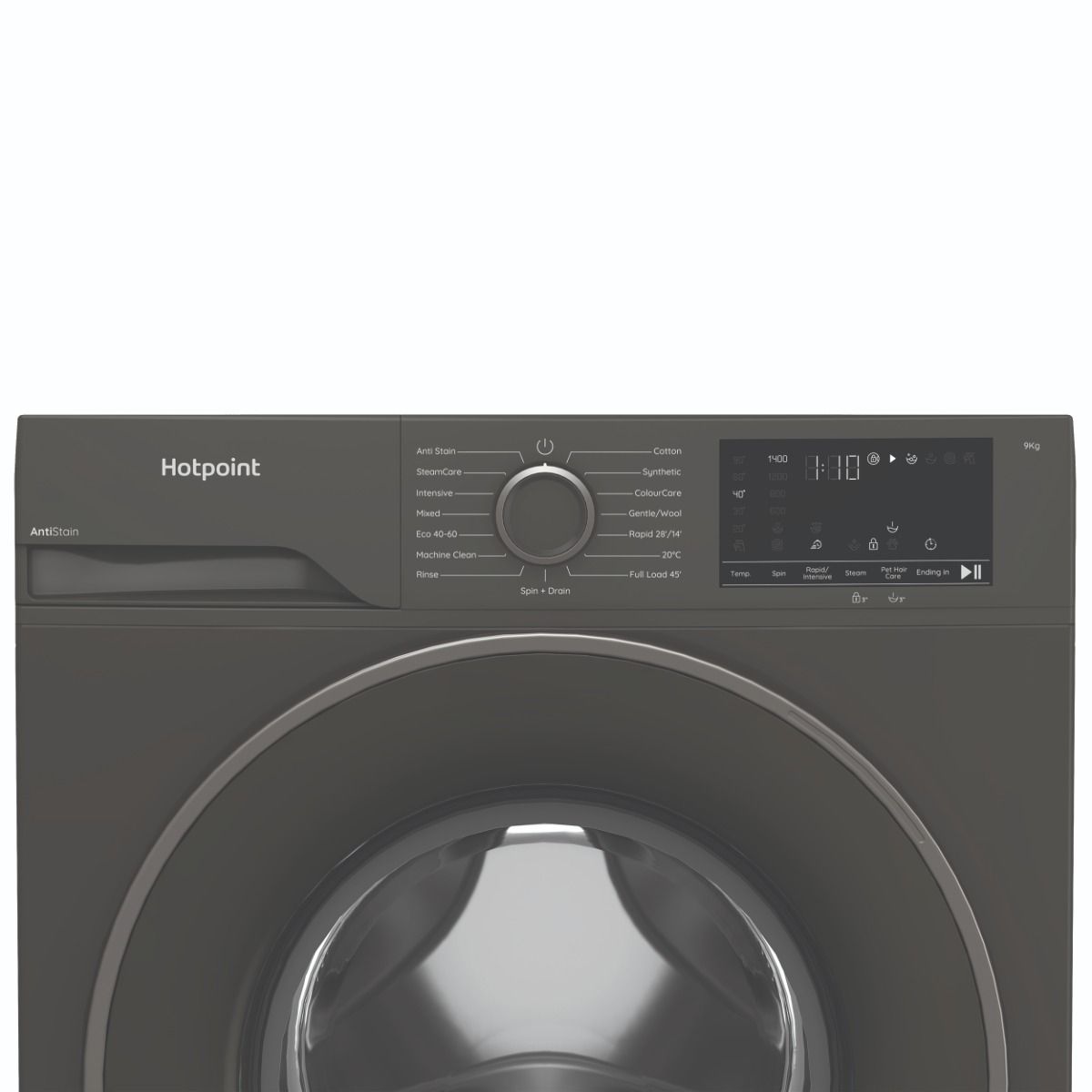 Hotpoint H91GANTISTAINIRE 9kg 1400 Spin Washing Machine – Graphite