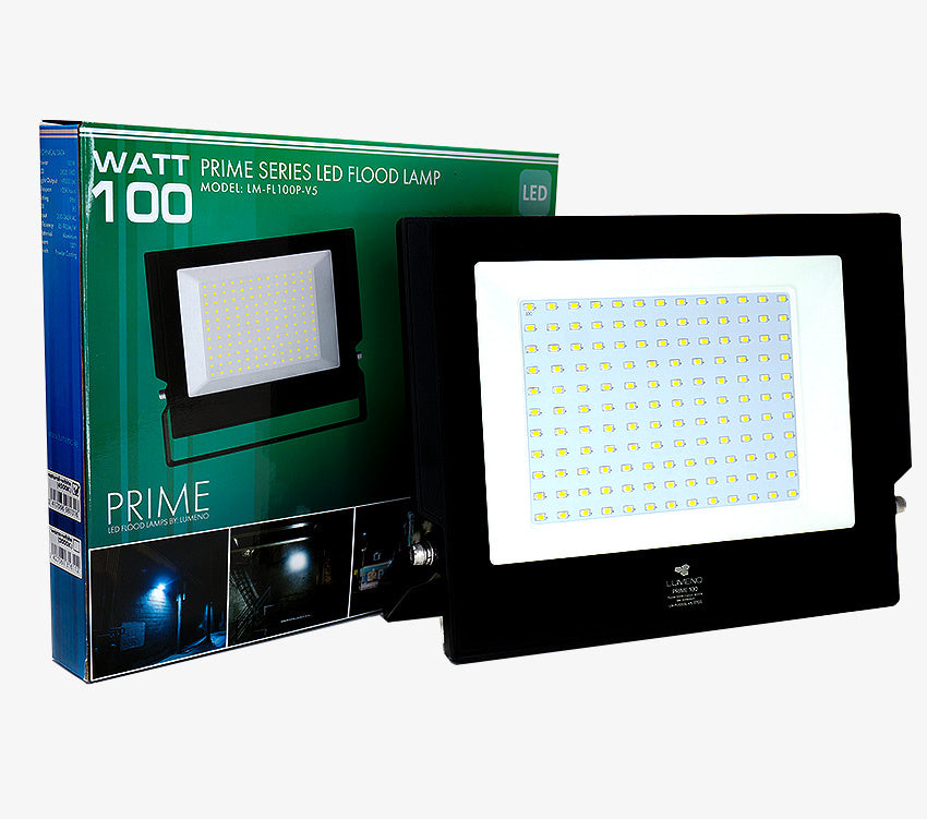 Prime 100w LED Floodlight 9000km 2YR Lumeno