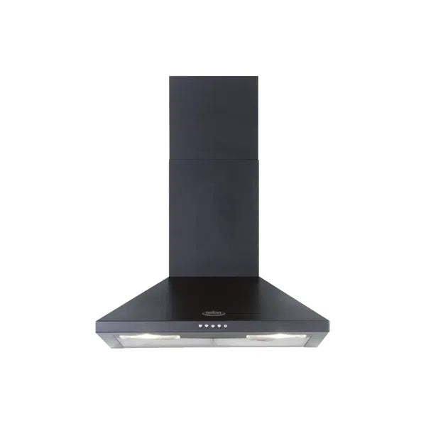 Belling 60cm Chimney Cooker Hood - Black | CHIM600RBLK