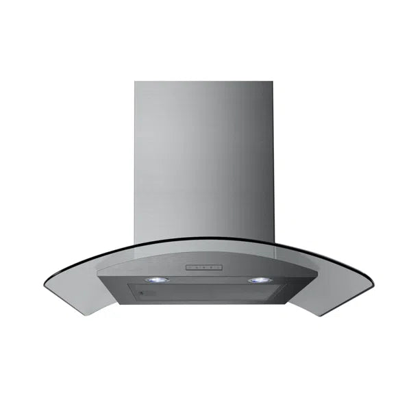 Belling 60cm Curved Glass Chimney Hood | CHIM604GSTA