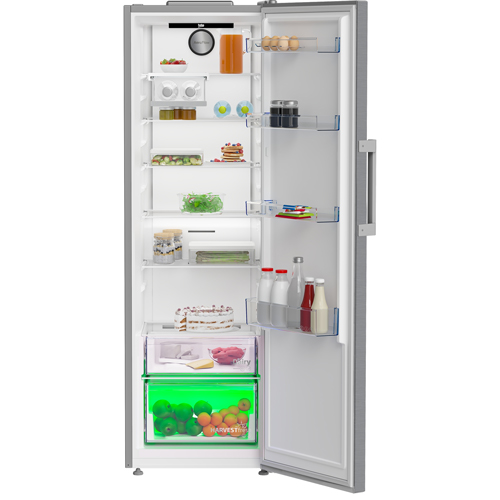 Beko LNP4686LVPS Tall Larder Fridge – Stainless Steel