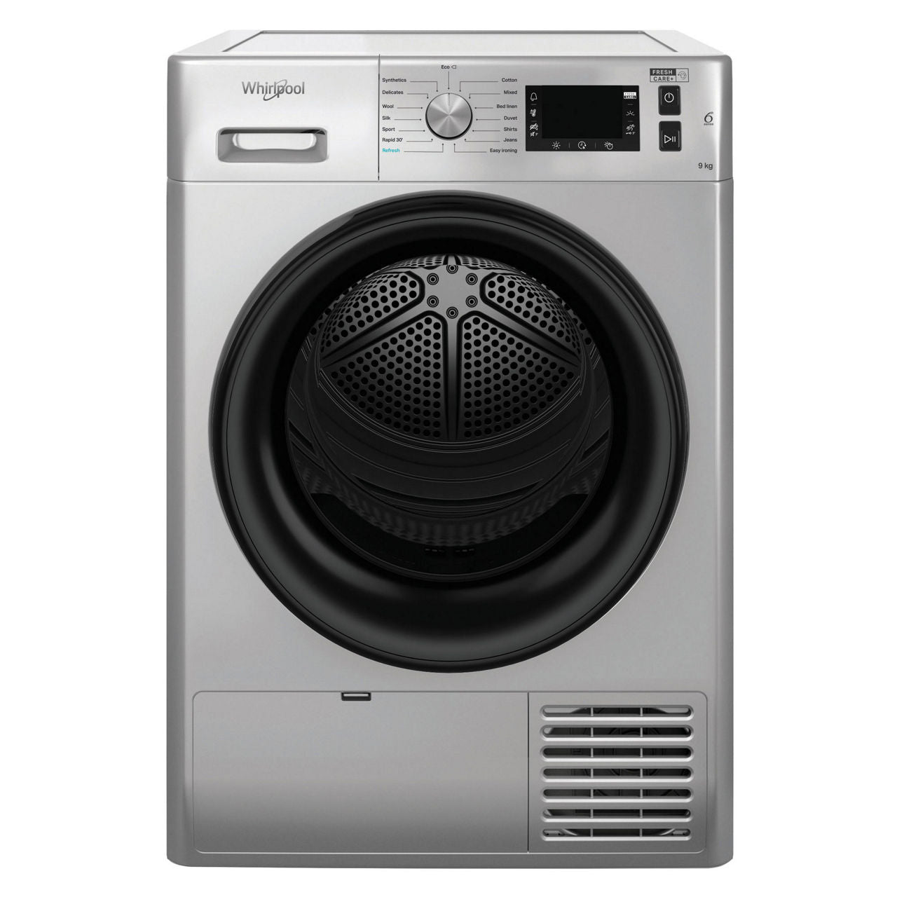 Whirlpool 9KG Heat Pump Dryer, Silver | FFTM229X2SKUK