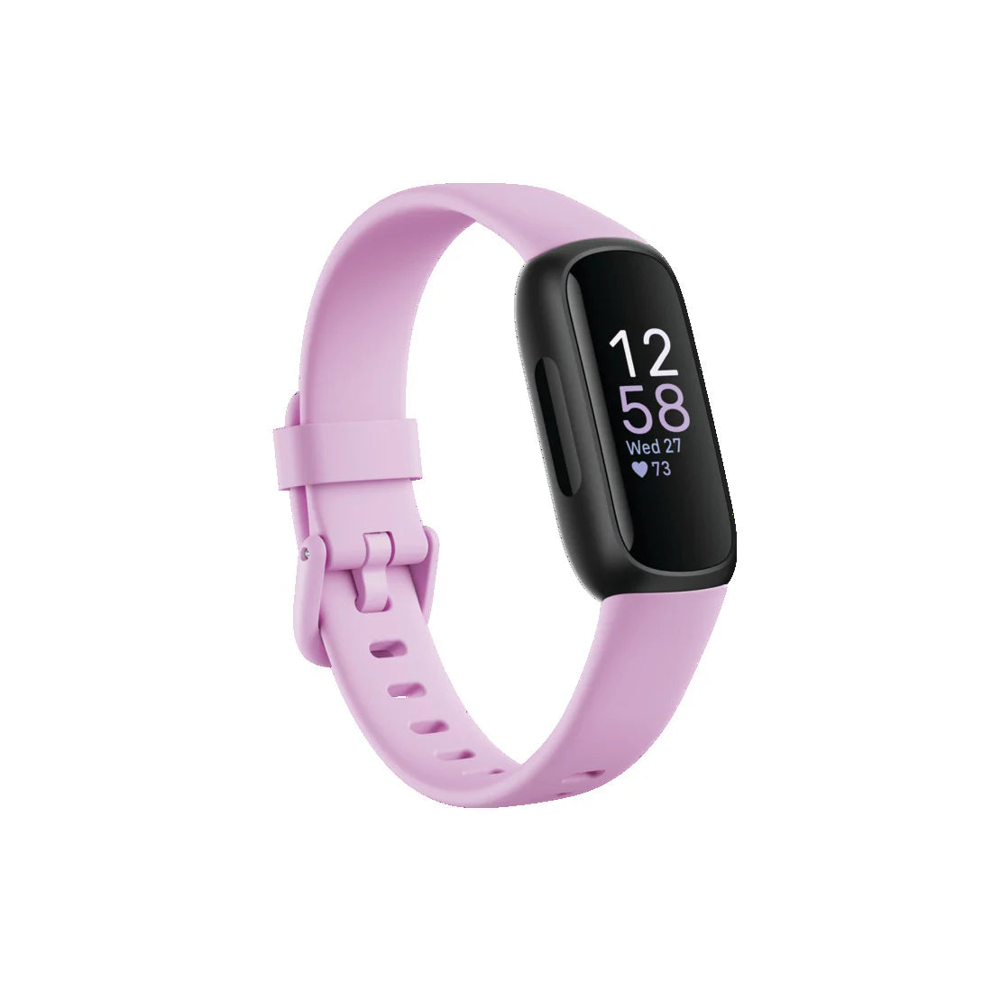 A purple Fitbit Inspire 3 fitness tracker