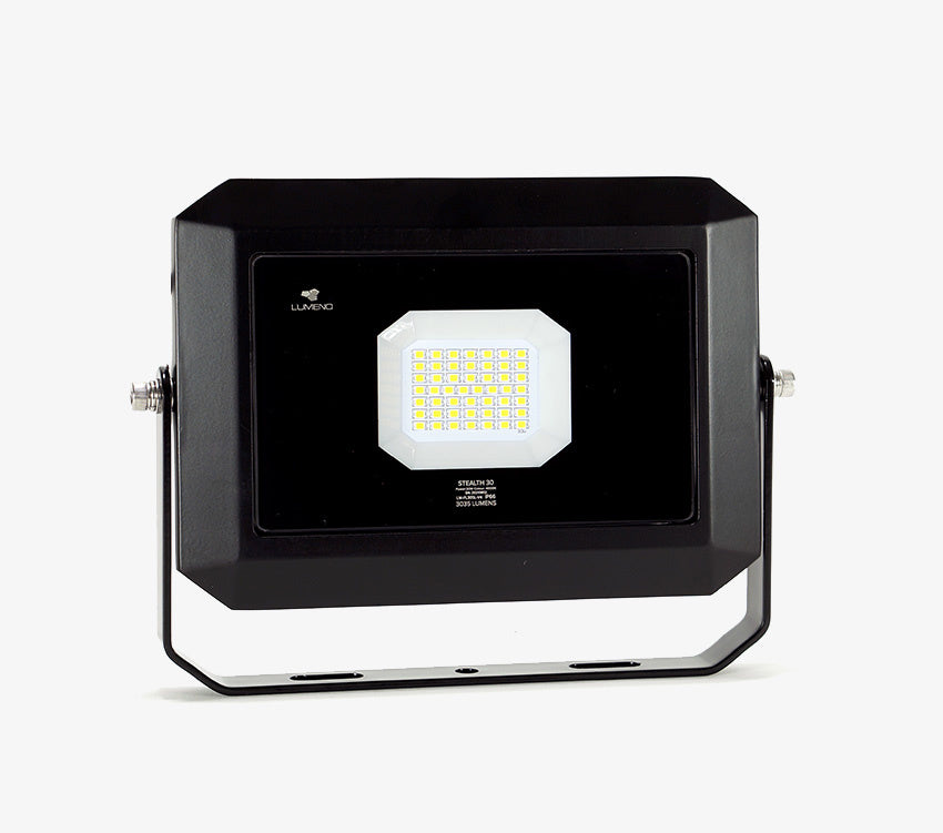 Black outdoor floodlight 