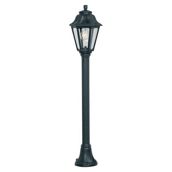 Black outdoor lamp post