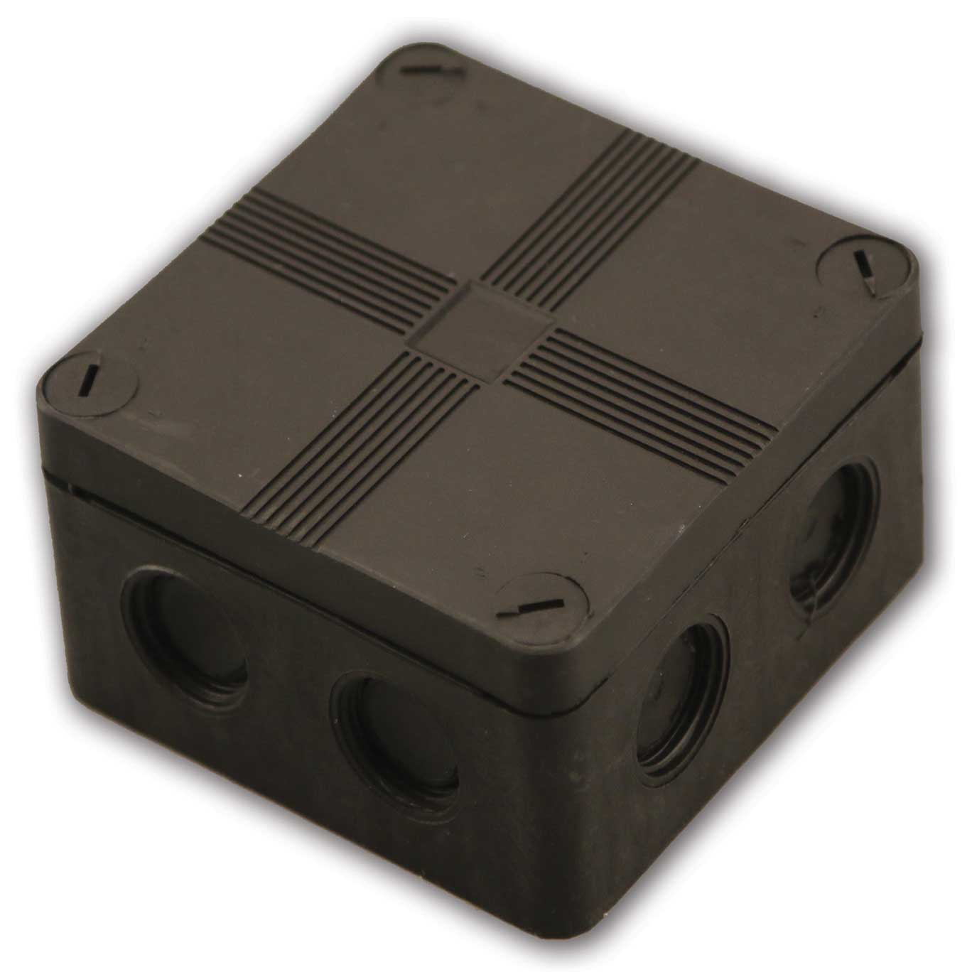 Black rectangular plastic box