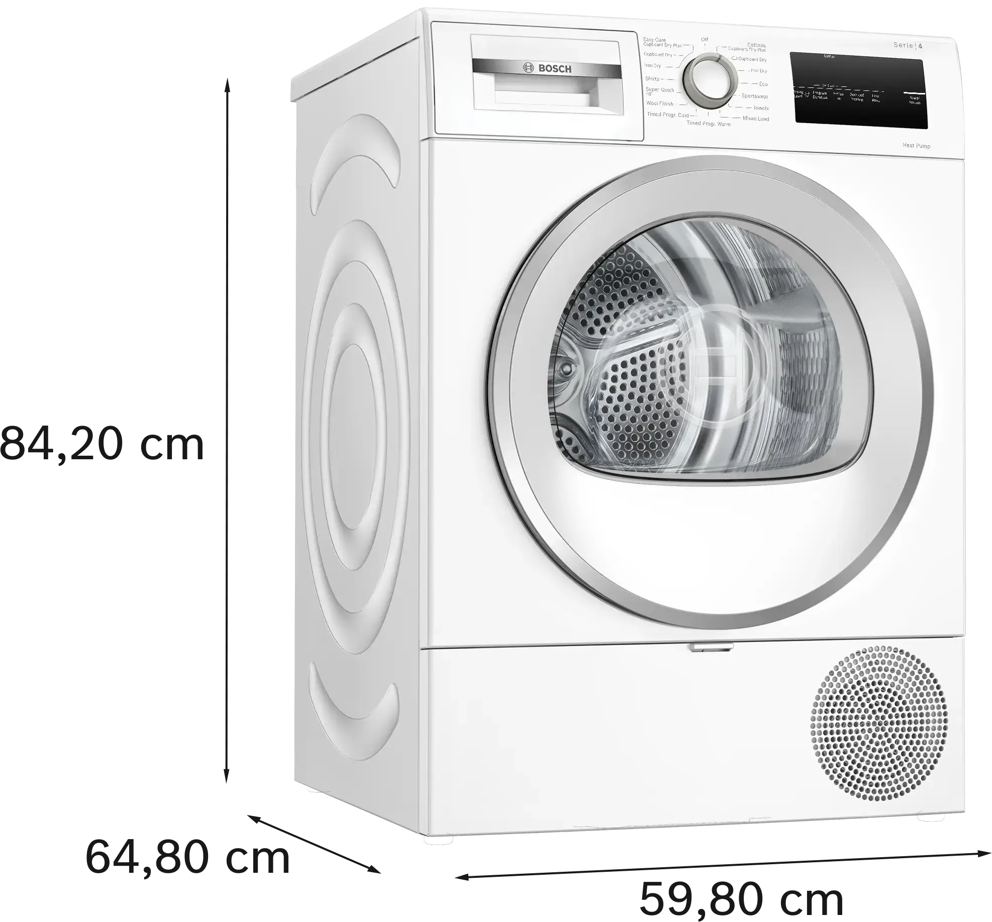 Bosch Series 4 8kg White Heat Pump Dryer