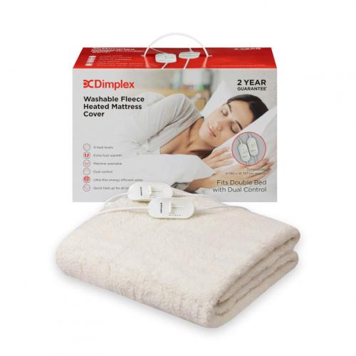 Dimplex Fleece Double Mattress Cover Single Control Under Blanket | DMC3002