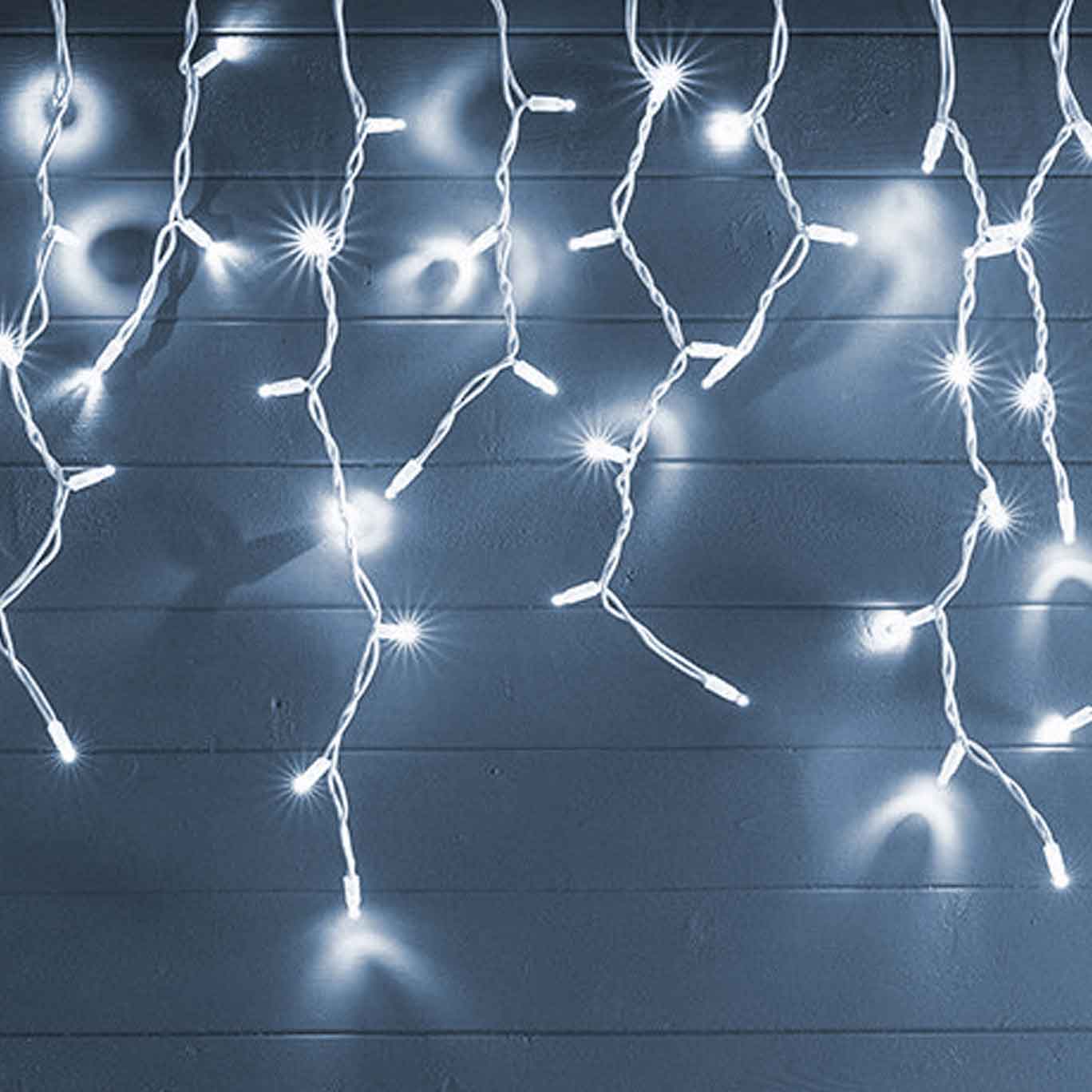 5M 80LED Icicle Light, Cool White, IP44 - E5M80LEDICE-CW