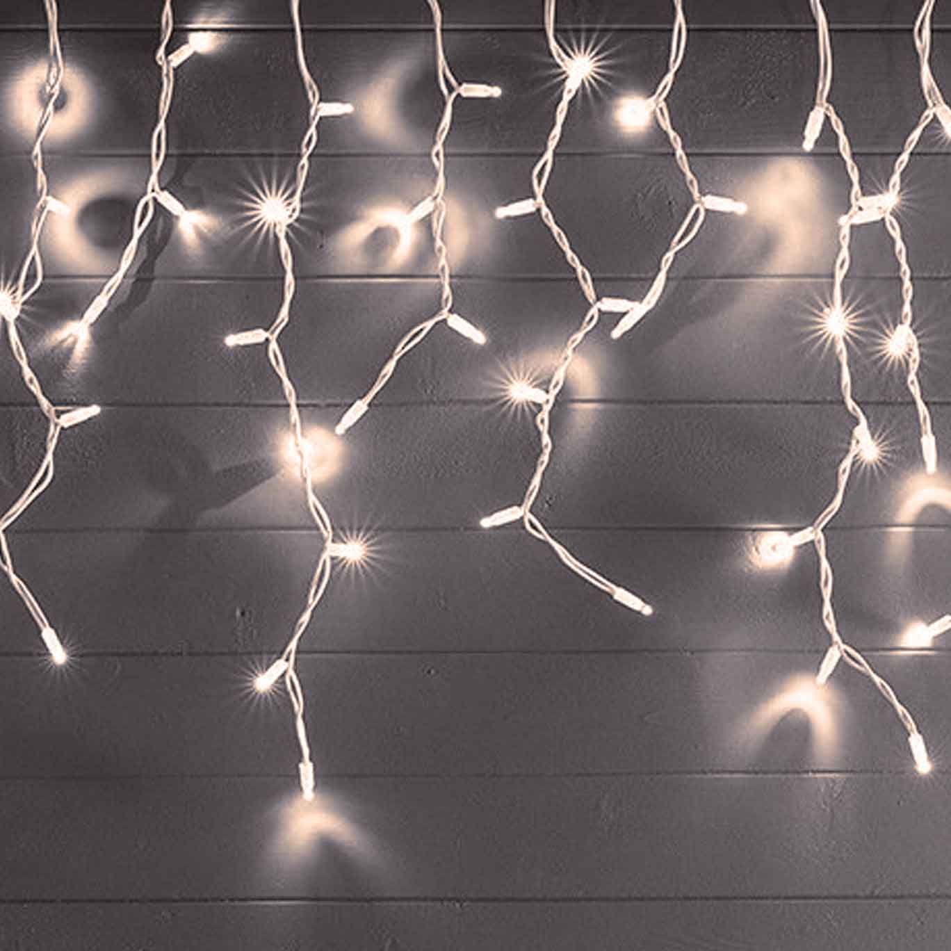 5M 80LED Icicle Light, Warm White, IP44 - E5M80LEDICE-WW