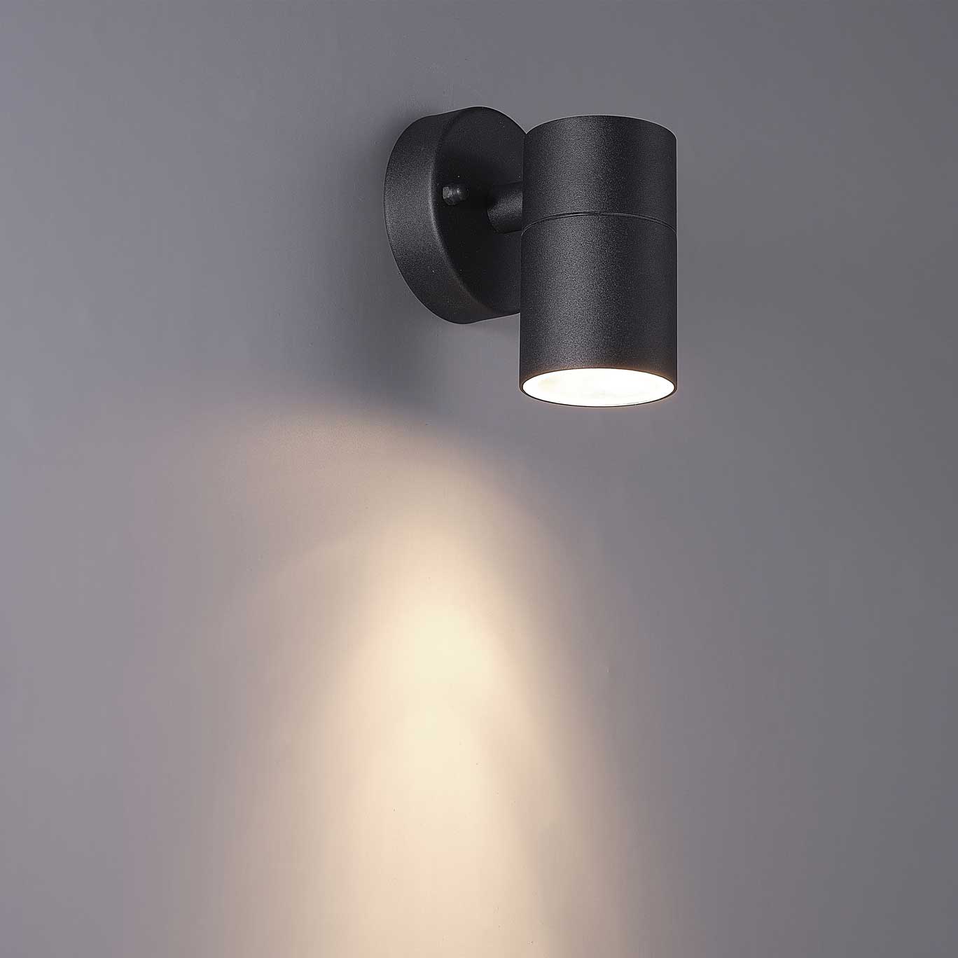 Source Black IP44 GU10 Down Wall Light - EBL-DN