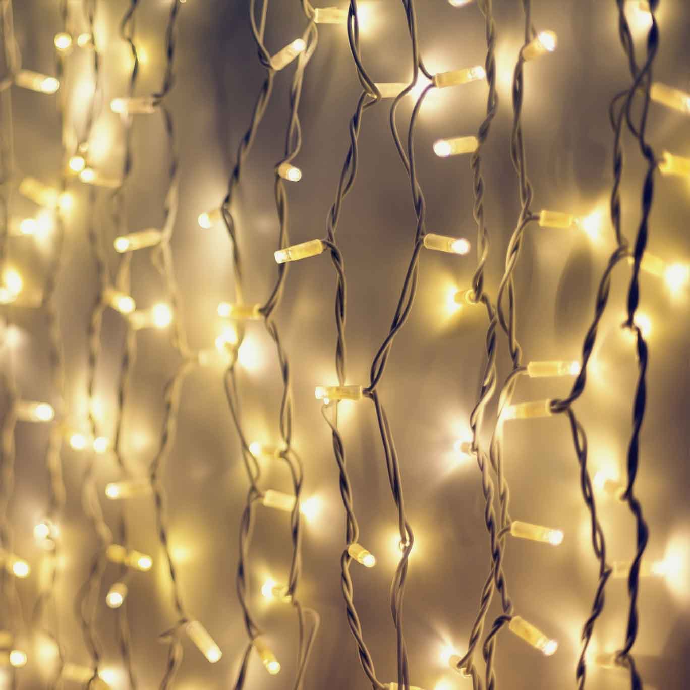 2M x 2M Square Curtain 500 LED, Warm White, IP44 -  ECURT 2X2-WW