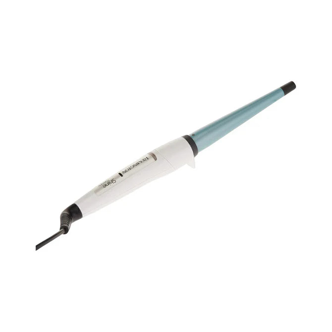Hair straightener with white body, black ends