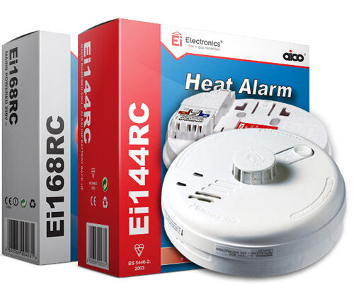 Heat alarm with packaging 