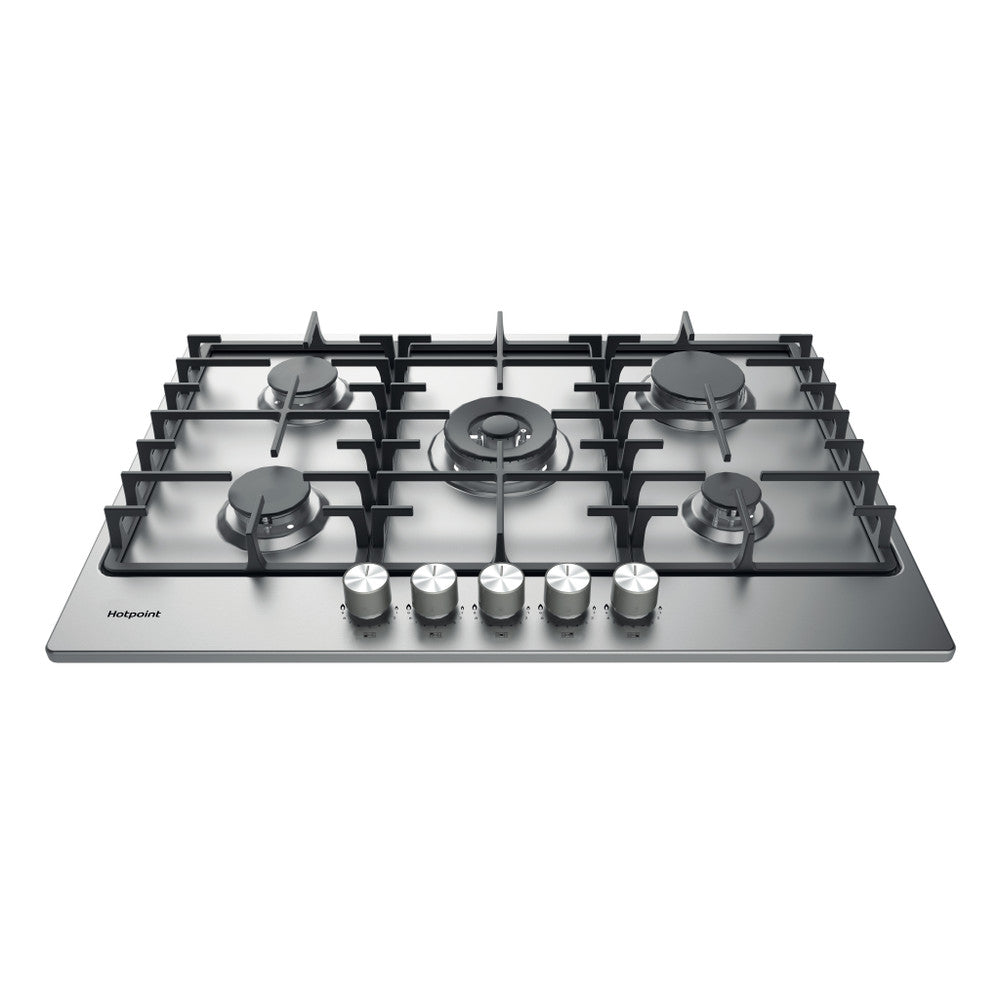 Hotpoint 5 Burner Gas Hob - Stainless Steel - 75cm - PPH 75G DF IX UK