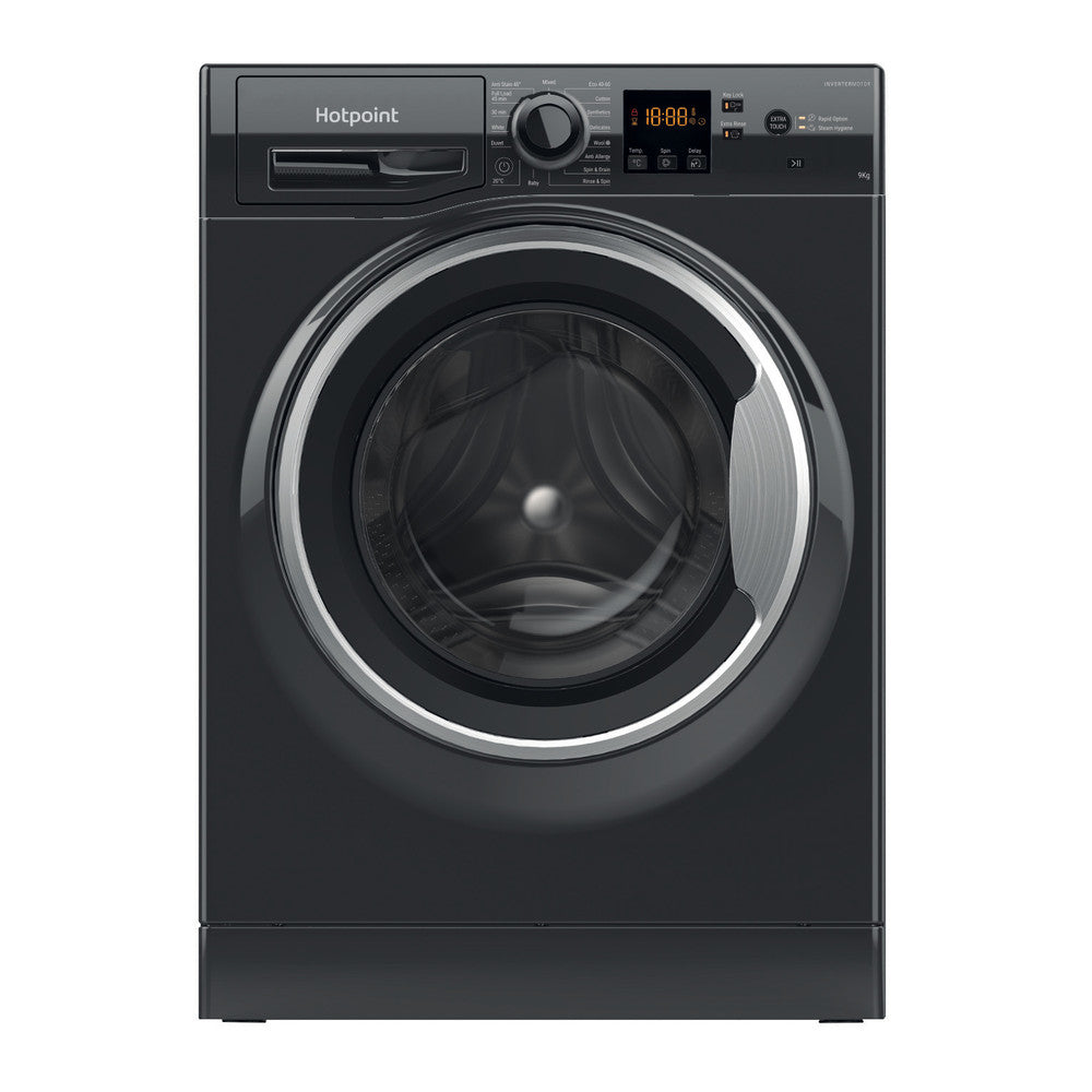 Hotpoint Anti-stain Washing Machine - Black - 9kg - 1400rpm - A Rated - HNR9 W64 BS IRE