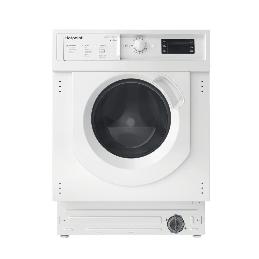Hotpoint Built-in Anti-stain Washer Dryer - White - 7+5kg - 1400rpm - E/B Rated - BI WDHG 75148 UK N