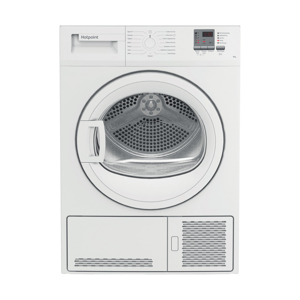 Hotpoint condenser tumble dryer: freestanding, 9,0kg C HD C92 WWGD UK