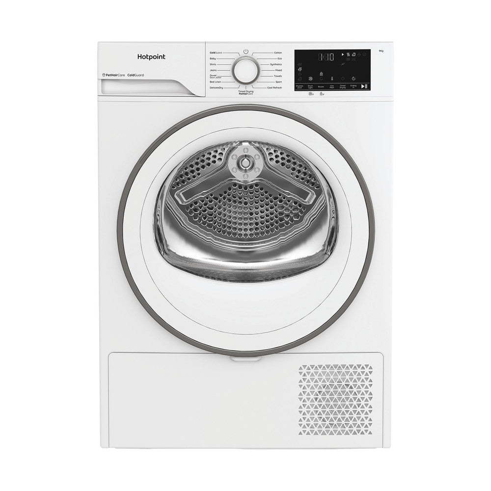 Hotpoint heat pump tumble dryer: freestanding, 9,0kg - HHDD90WWIRE