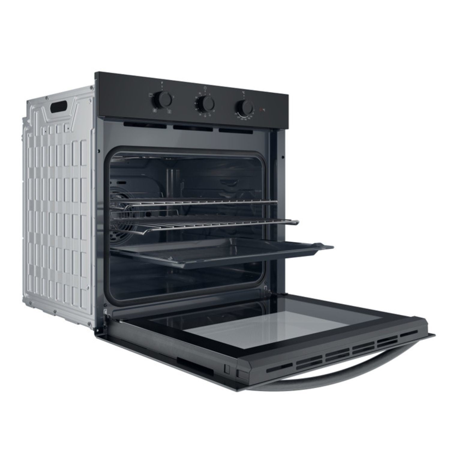 Indesit Click & Clean IO233BUK Single Oven – Black