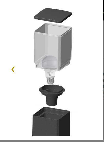 Light bulb with black base 