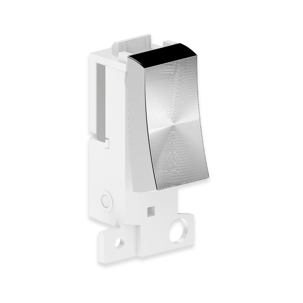 Metallic object with a textured surface on a white background