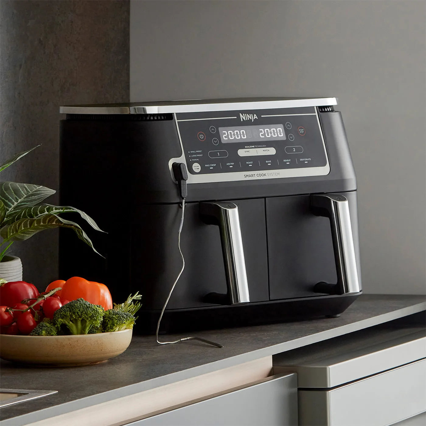 NINJA 9.5L AIRFRYER WITH MEATPROBE-AF451UK