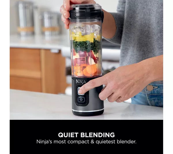 Ninja Blast Cordless Portable Blender – Black [BC151UKBK] in white background

