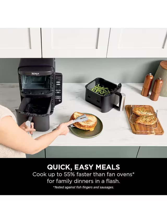 Ninja Double Stack 2-Drawer Air Fryer 7.6L – SL300UK in white background

