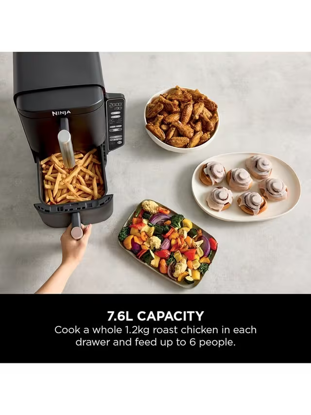 Ninja Double Stack 2-Drawer Air Fryer 7.6L – SL300UK in white background
