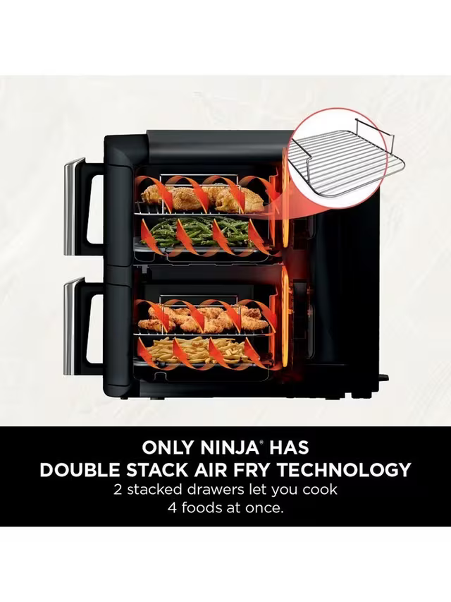 Ninja Double Stack 2-Drawer Air Fryer 7.6L – SL300UK in white background
