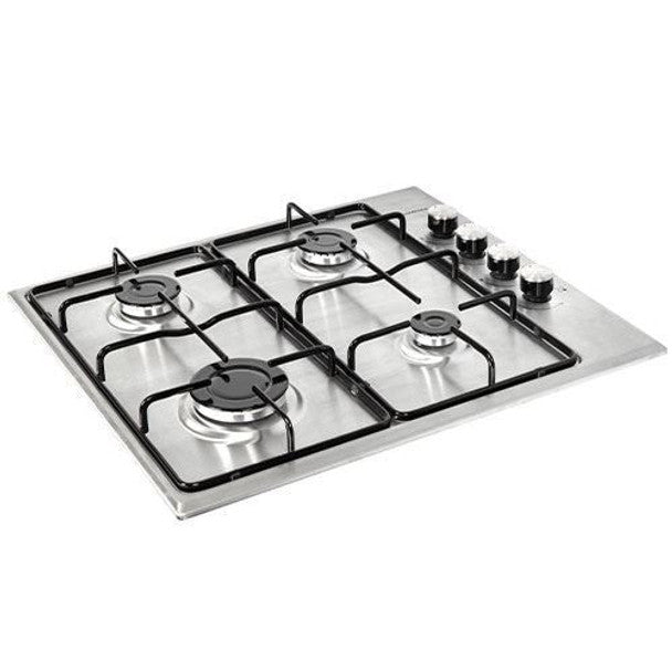NordMende Gas Hob with Enamel Pan Supports - Stainless Steel | HGE603IX