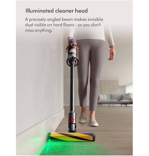 Person using a vacuum cleaner