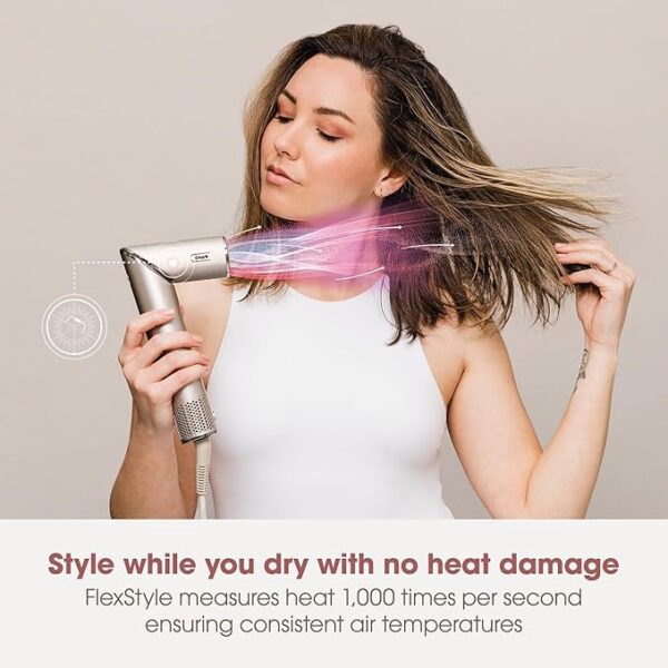 SHARK FLEXSTYLE AIR STYLER AND HAIR DRYER-HD440SLUK on the white background