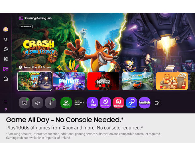 Samsung 50" Crystal UHD U7000F 4K Smart TV - Black | UE50U7000FKXXU