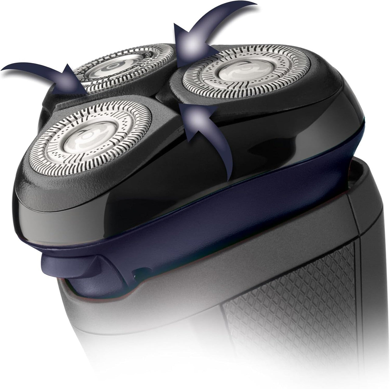 Shaver head with three circular components 