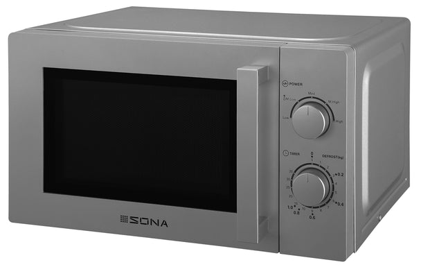 Silver microwave oven 