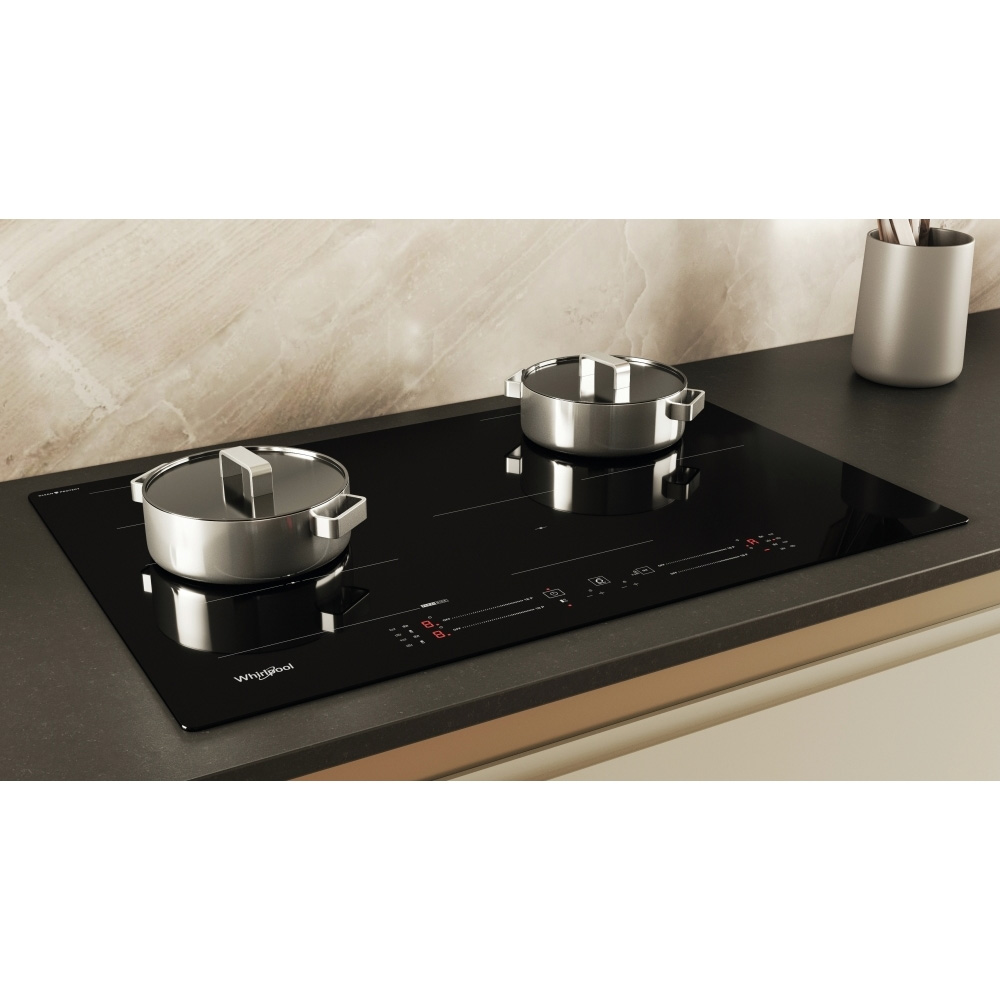 WHIRLPOOL 77CM WIDE 6TH SENSE INDUCTION HOB WITH CLEAN PROTECT - FLEXICOOK ZONES - WFS1577CPNE
