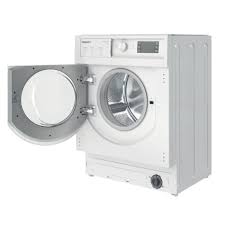 White dryer with open door on a white background