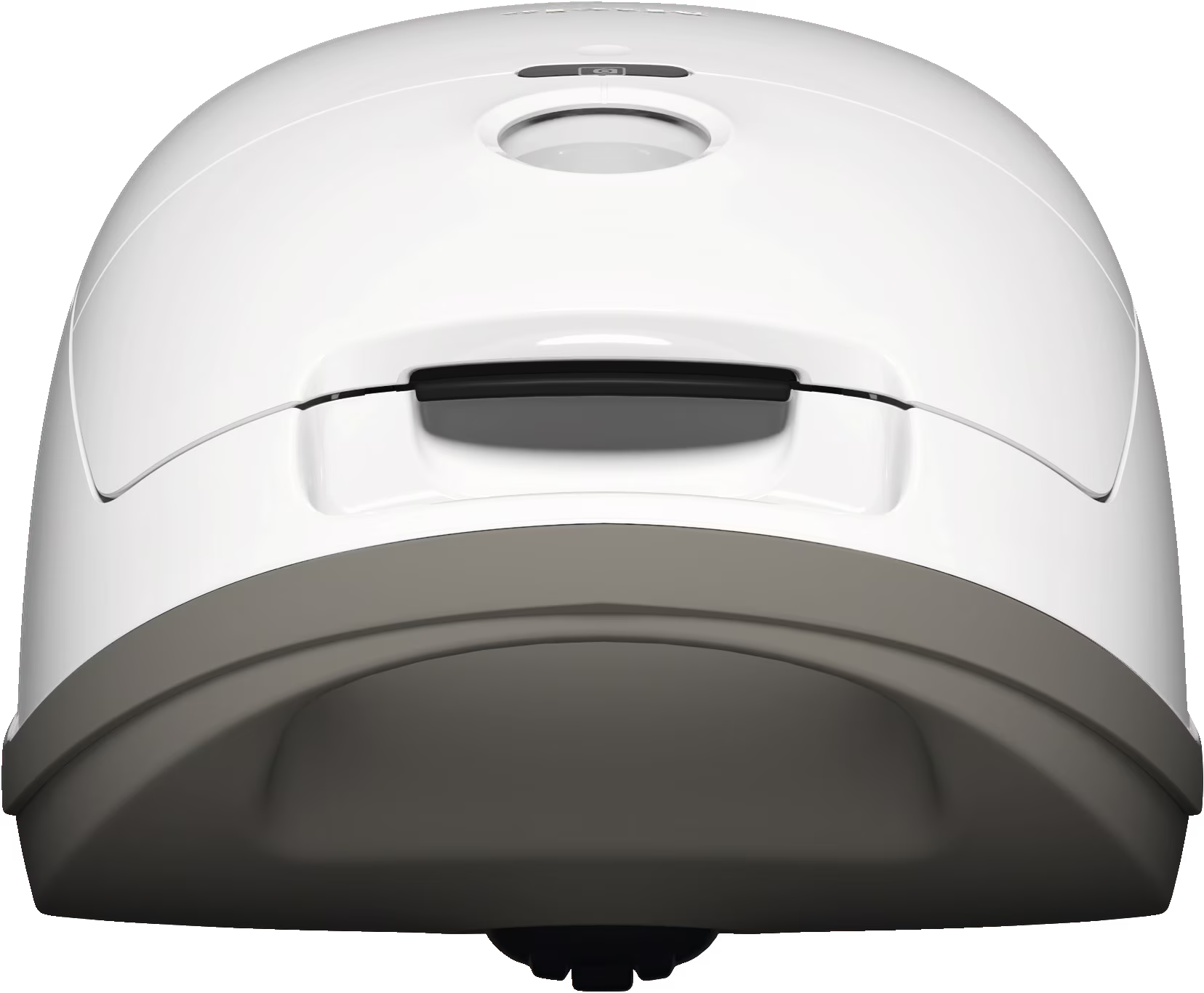 White robot vacuum cleaner on a white background