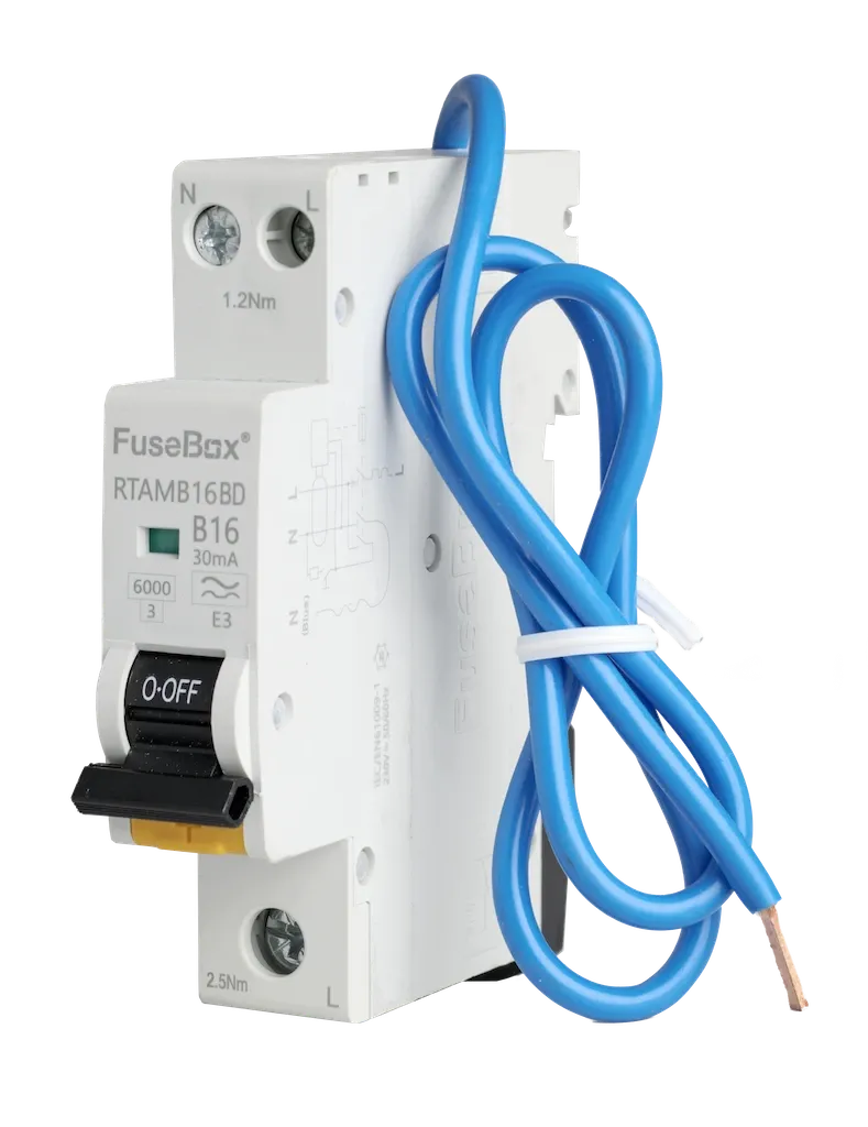 blue cable on a white background
