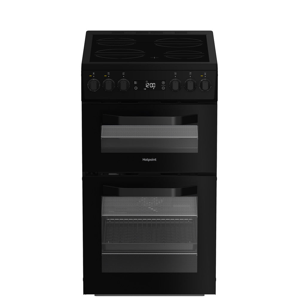 Hotpoint HDE5VDCB 50cm Double Electric Cooker – Black