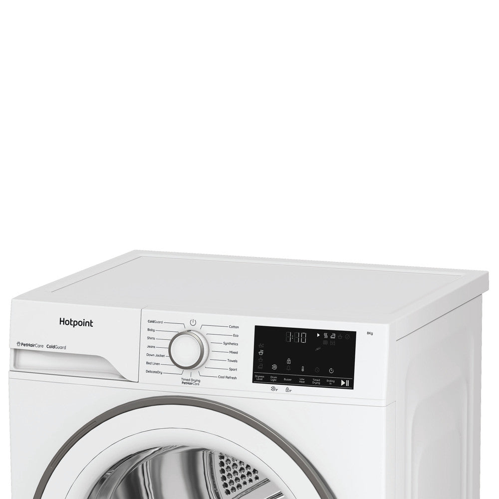 Hotpoint heat pump tumble dryer: freestanding, 8,0kg HHD D80 WW IRE