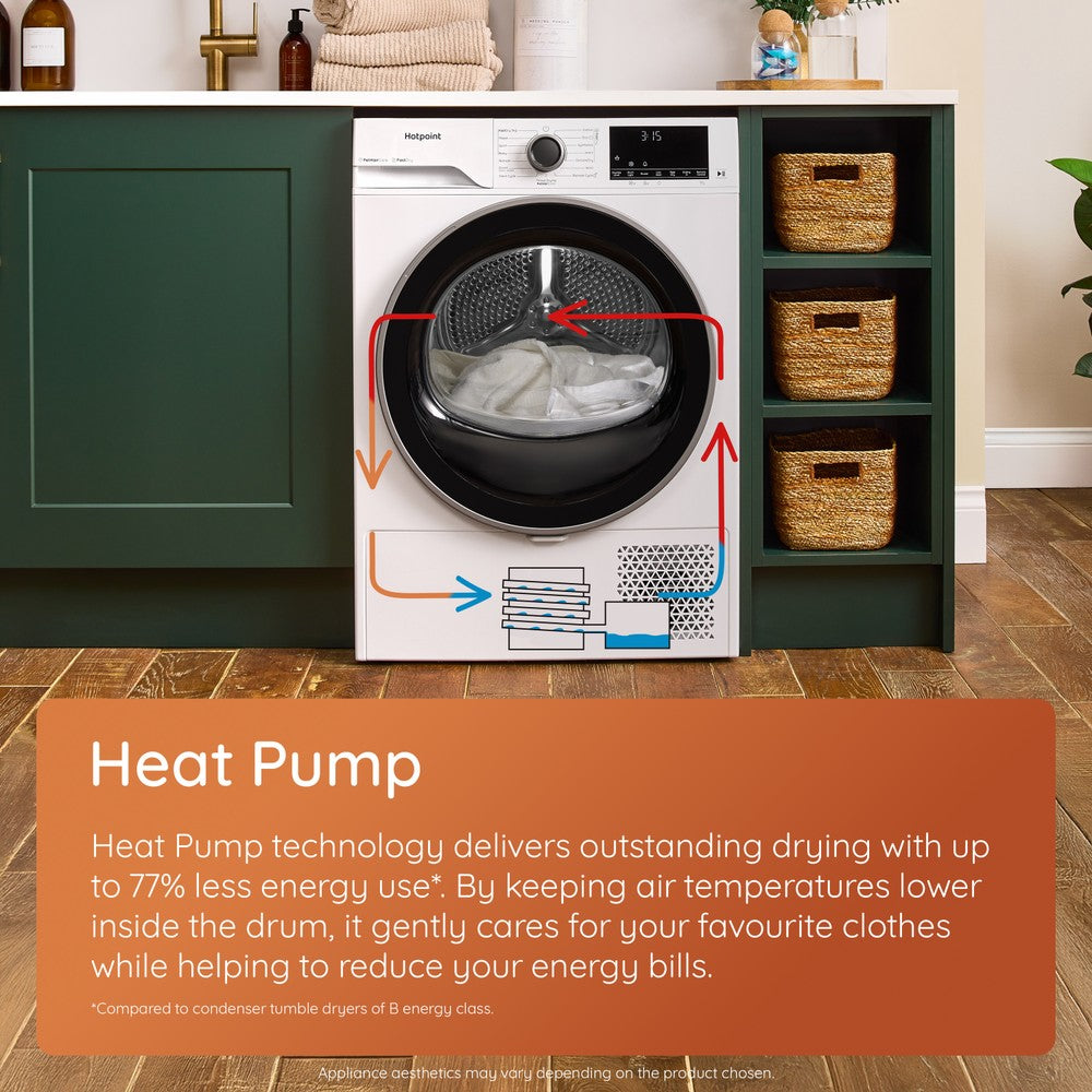 Hotpoint HHDW90WWIRE 9kg Heat-Pump Tumble Dryer – White
