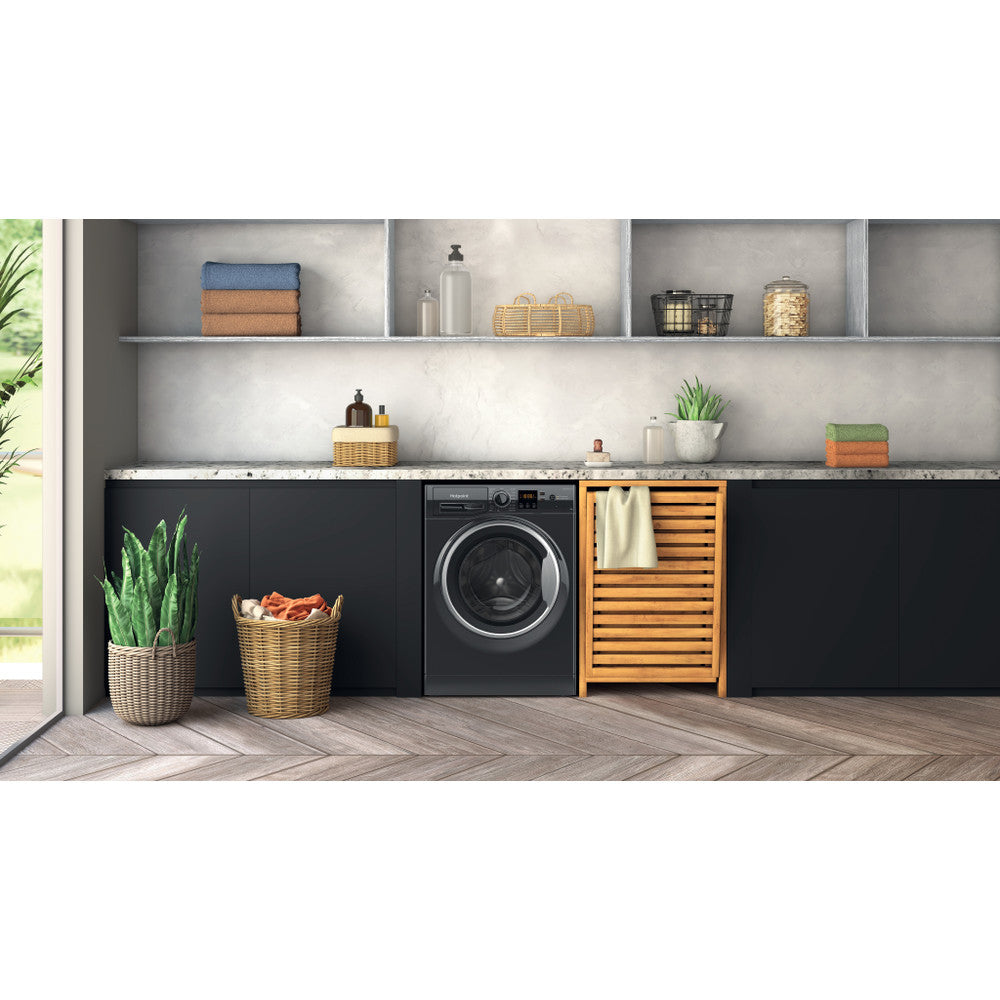 Hotpoint Anti-stain Washing Machine - Black - 9kg - 1400rpm - A Rated - HNR9 W64 BS IRE