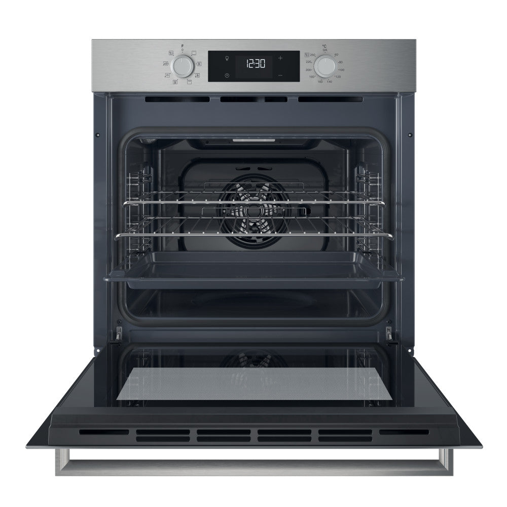 Hotpoint built in electric oven: inox color, self cleaning - HO3K55HXUK