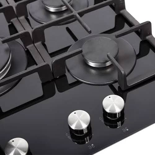 NordMende 70cm 5 Burner Gas Hob – Black Glass | HGX703BGL