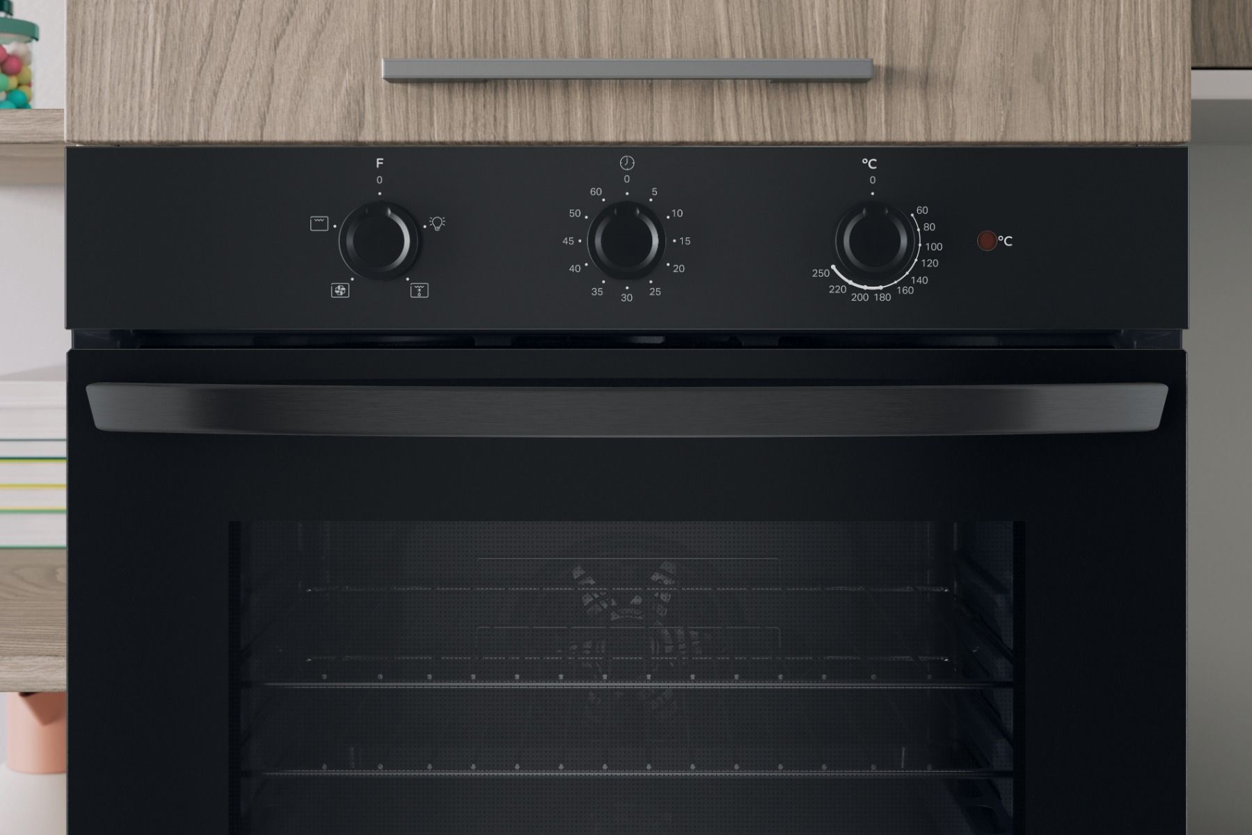 Indesit Click & Clean IO233BUK Single Oven – Black